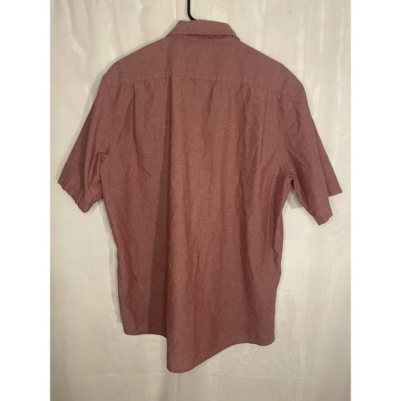 Wrangler Short Sleeve Shirt Mens Large Red Chambray Safari Work Wear Outdoors - Picture 2 of 4